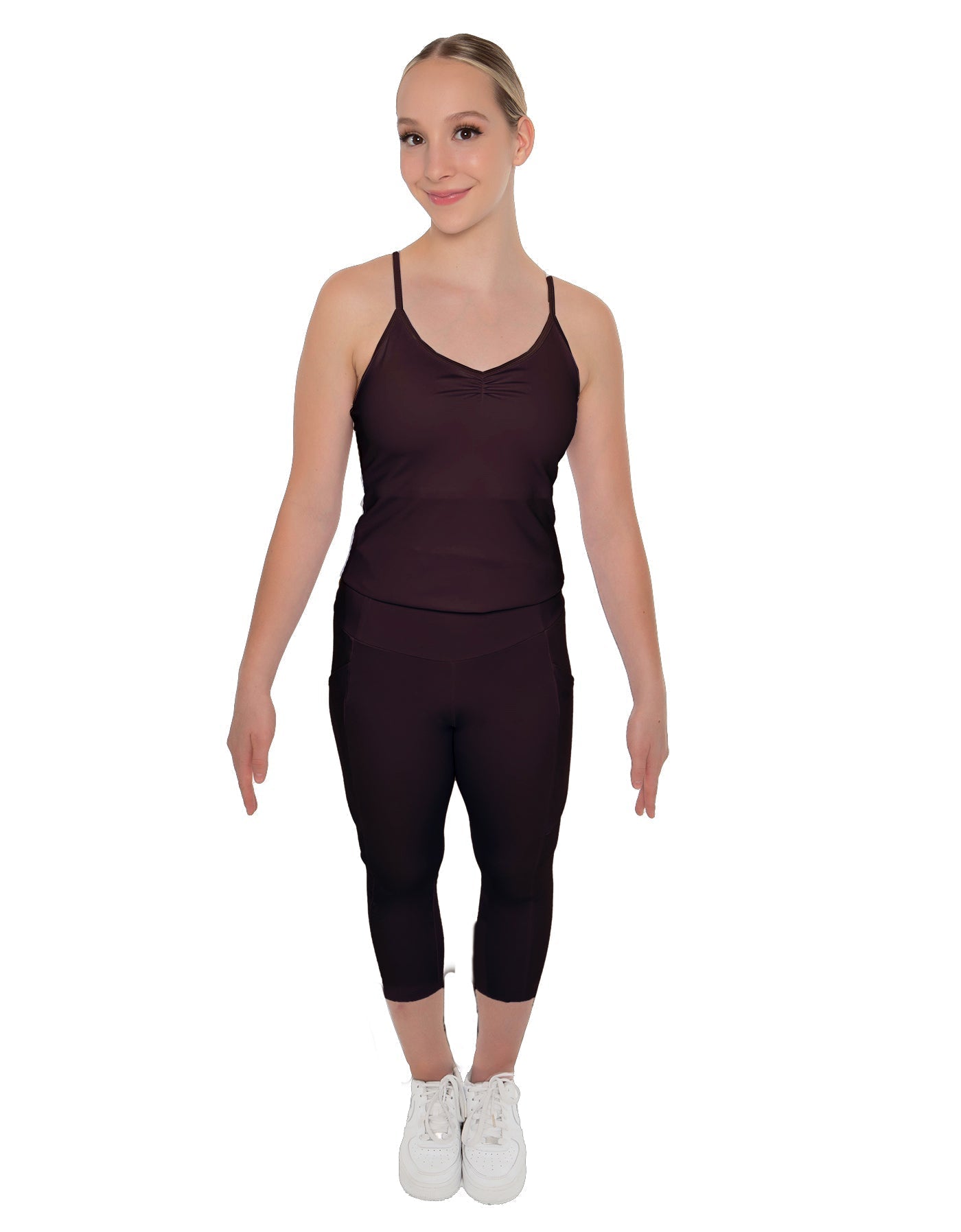 Solid Lycra Pocket Capri