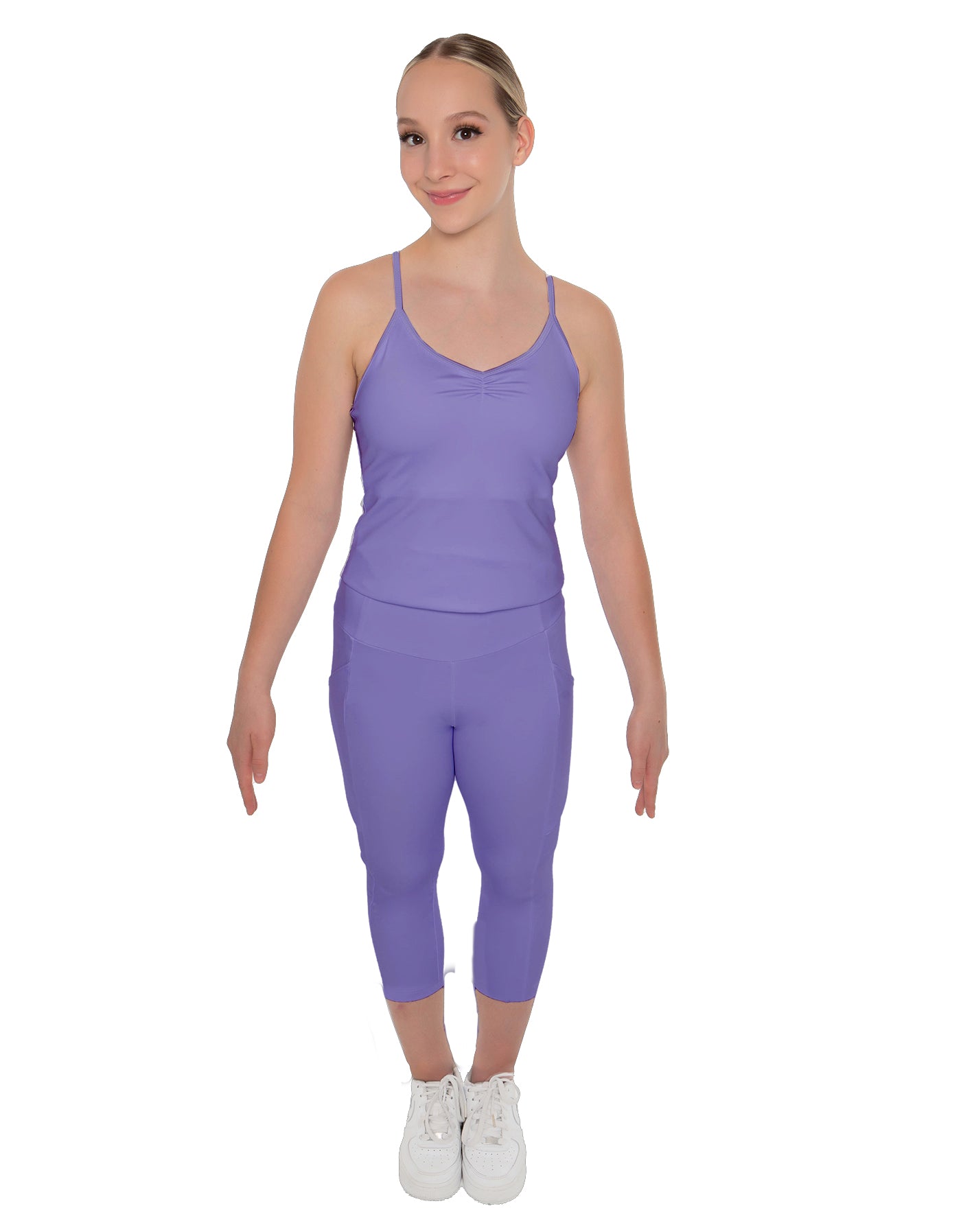 Solid Lycra Pocket Capri