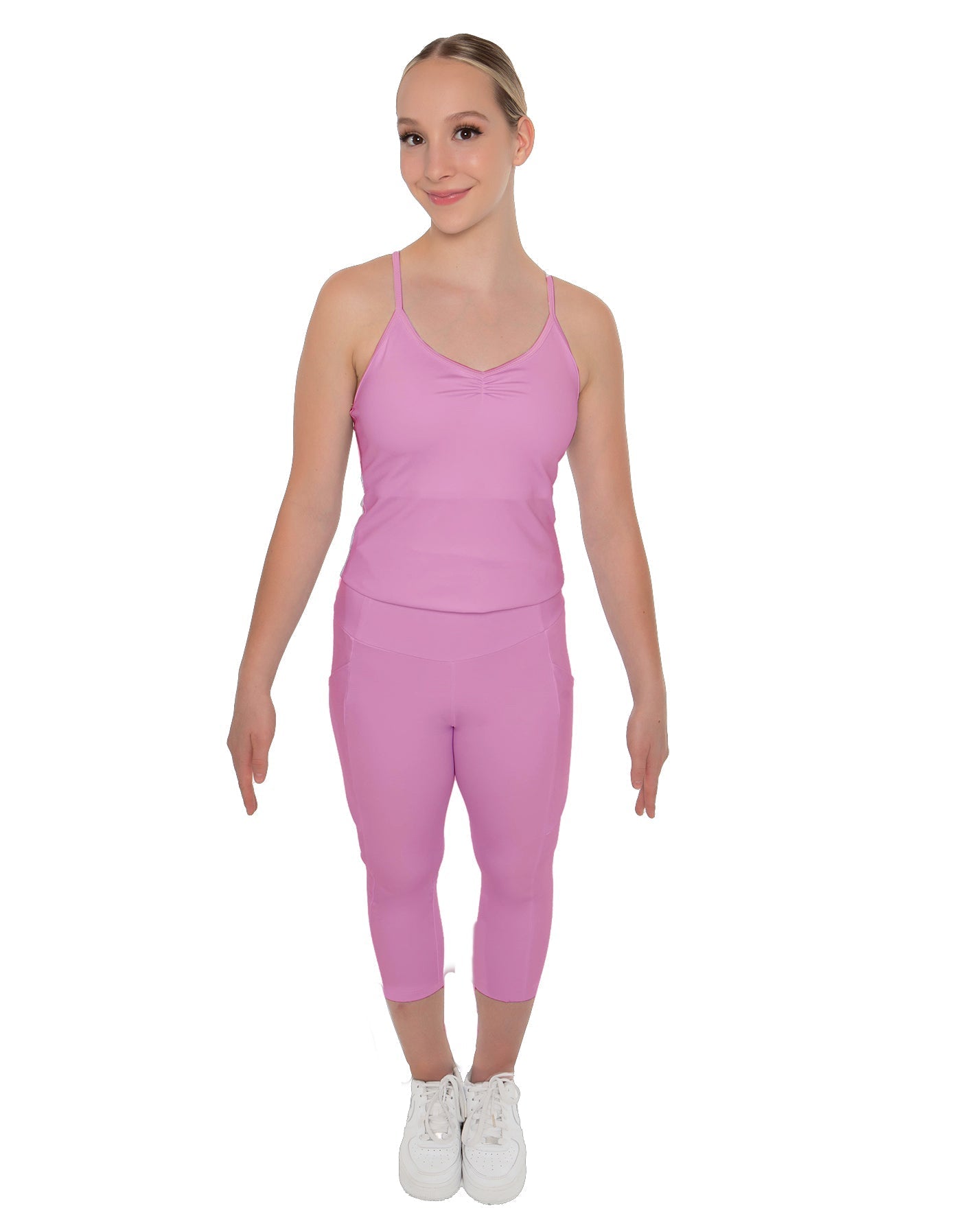 Solid Lycra Pocket Capri