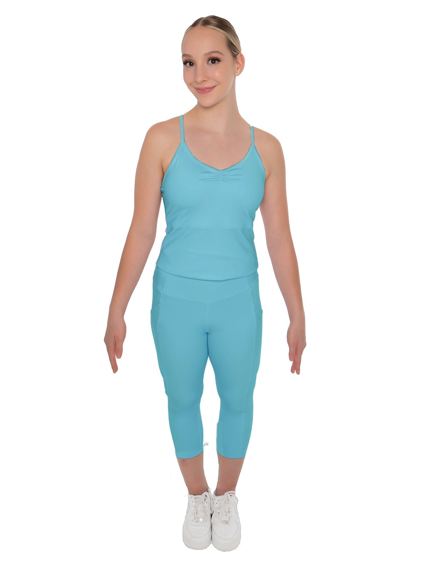Solid Lycra Pocket Capri