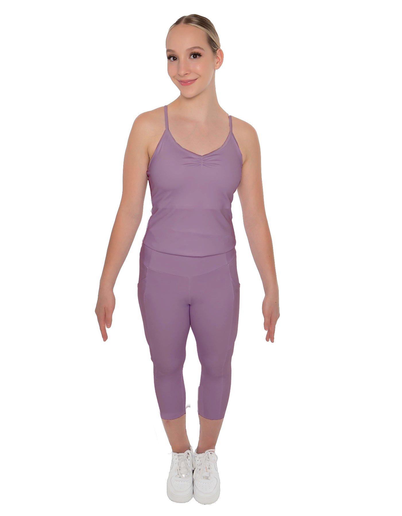 Solid Lycra Pocket Capri