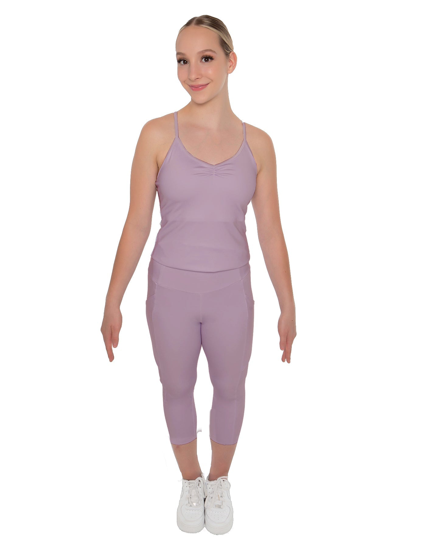 Solid Lycra Pocket Capri