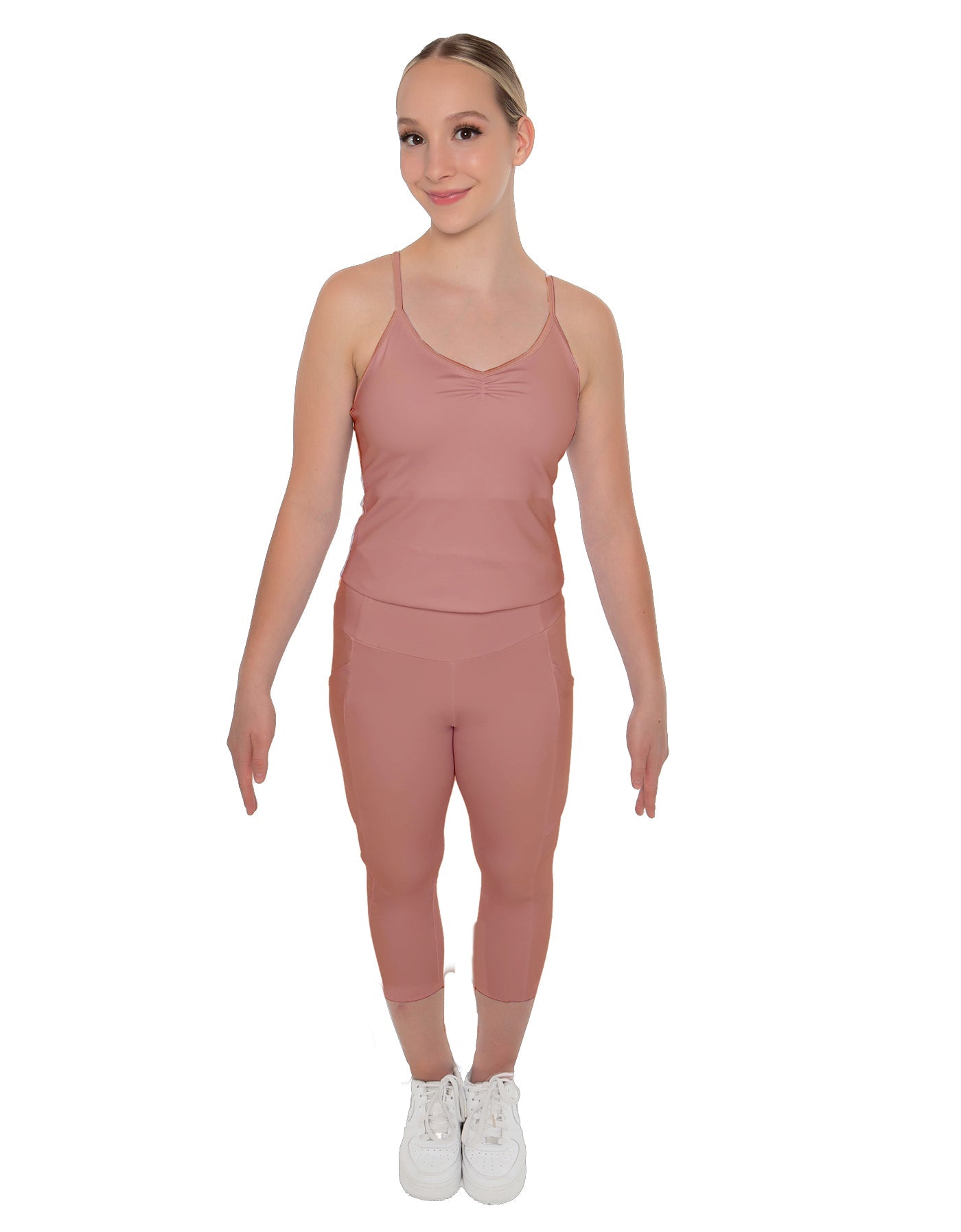 Solid Lycra Pocket Capri