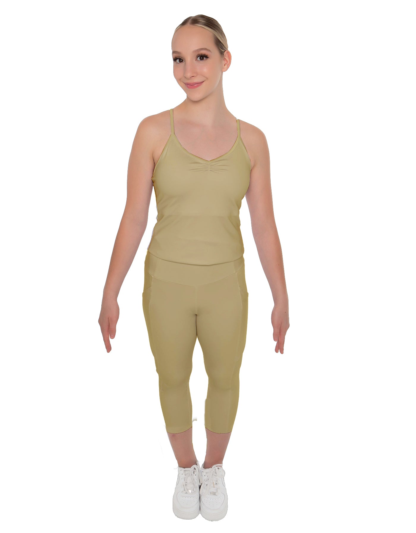 Solid Lycra Pocket Capri