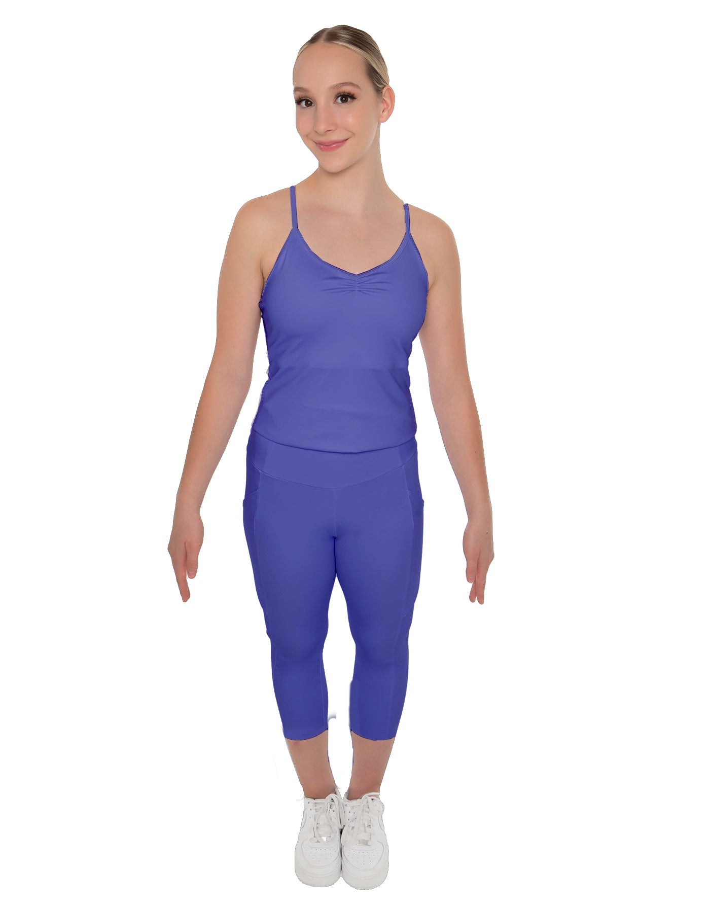 Solid Lycra Pocket Capri