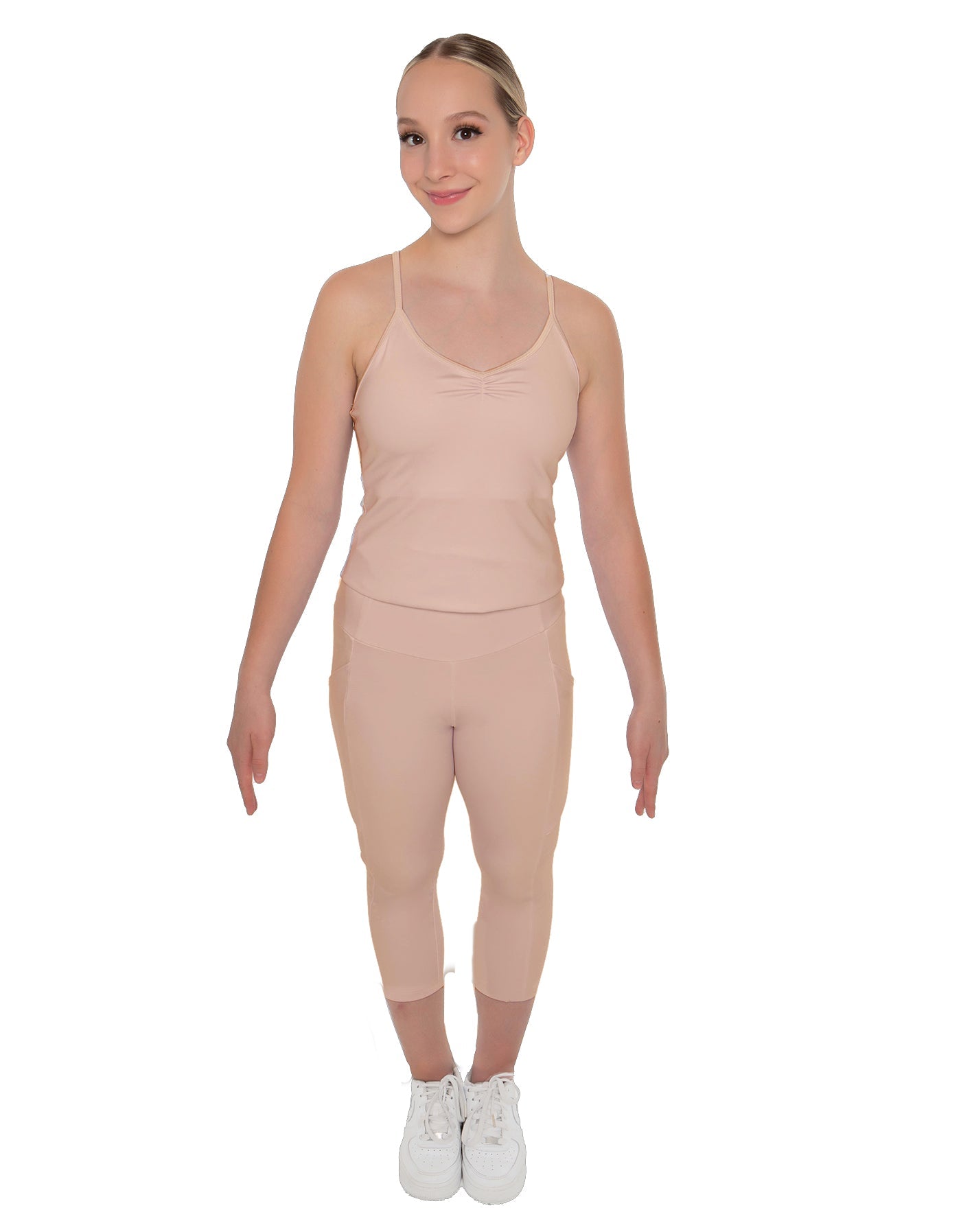 Solid Lycra Pocket Capri