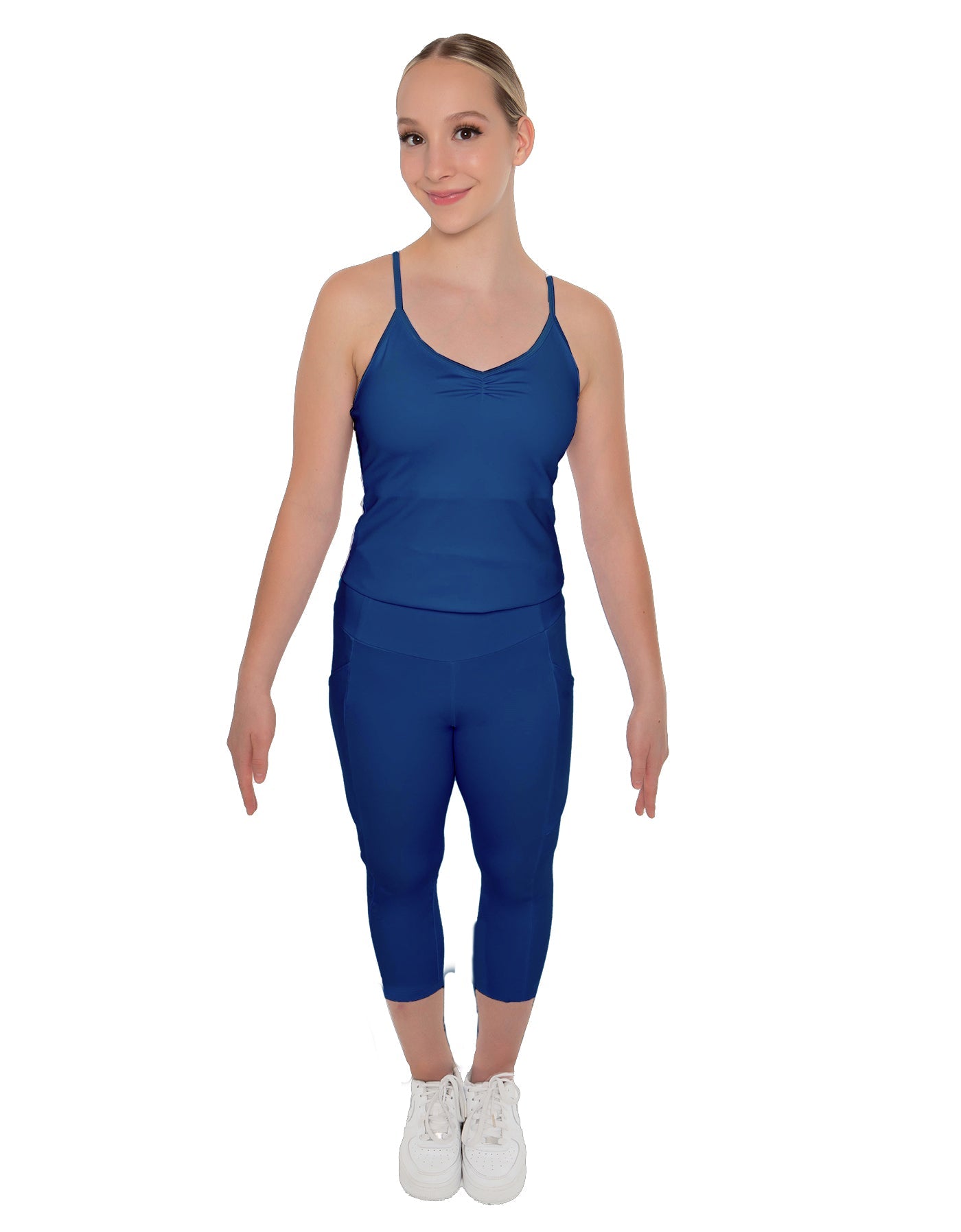 Solid Lycra Pocket Capri