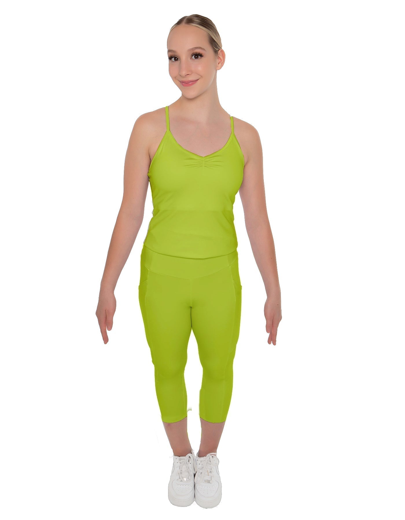 Solid Lycra Pocket Capri