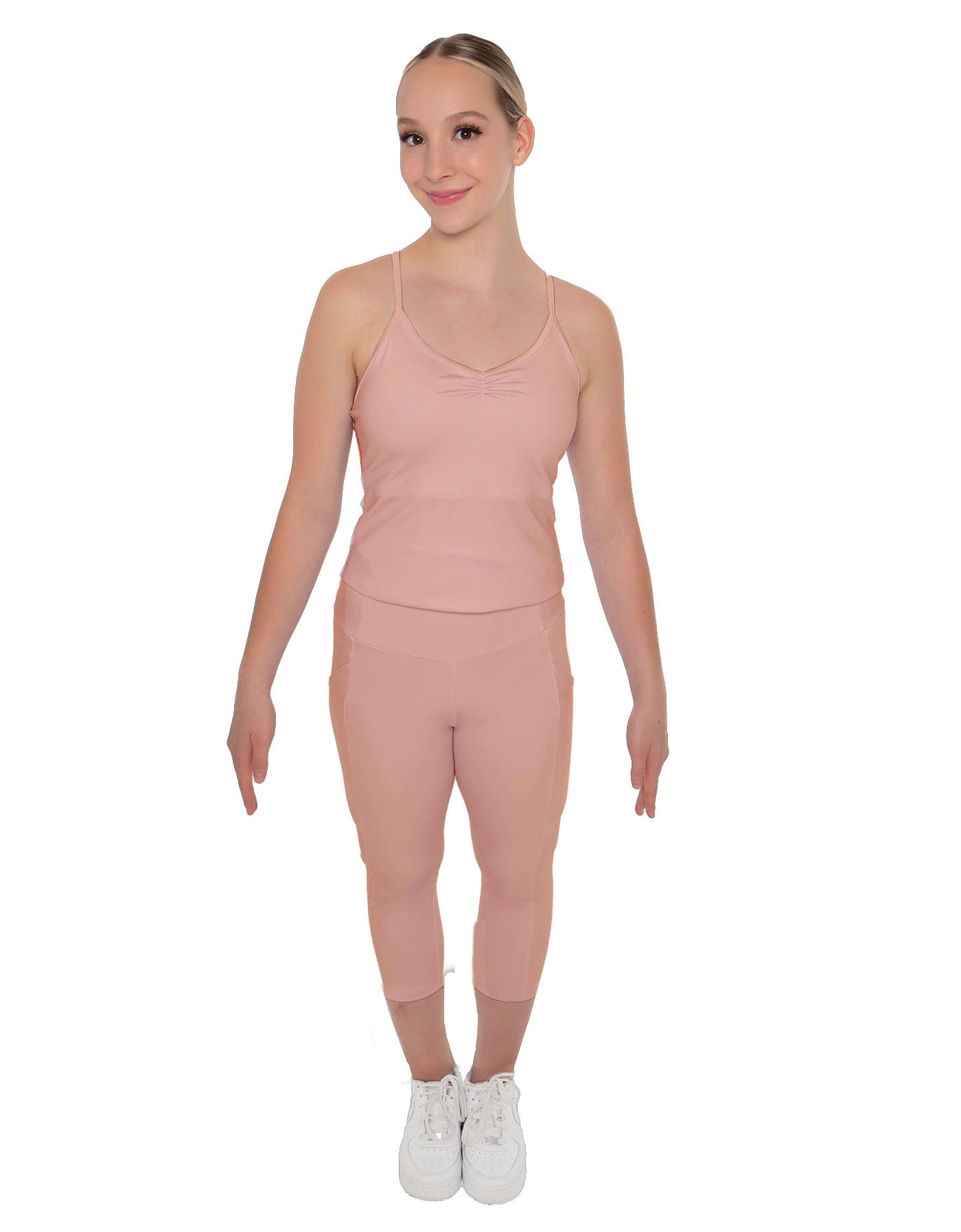 Solid Lycra Pocket Capri