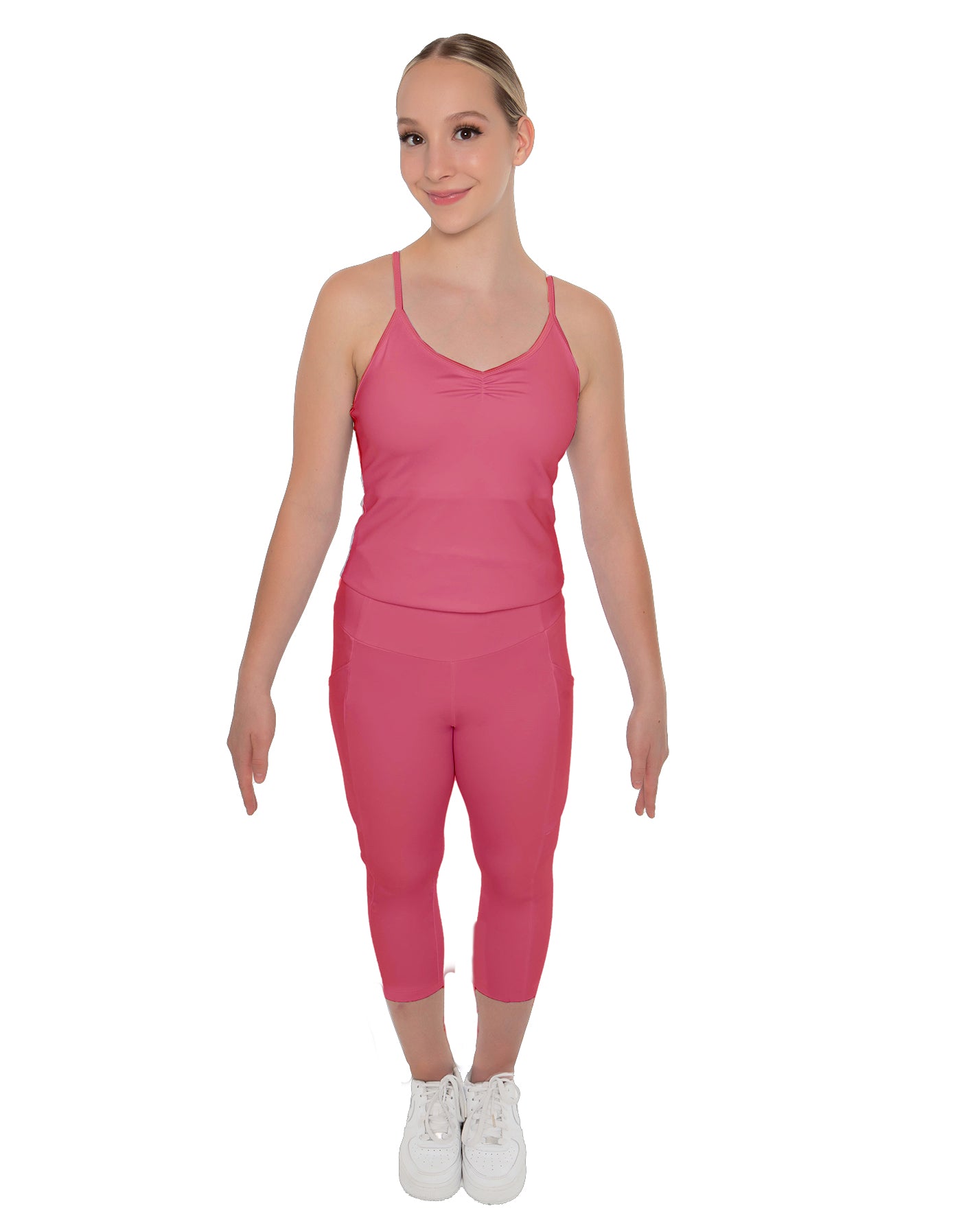 Solid Lycra Pocket Capri
