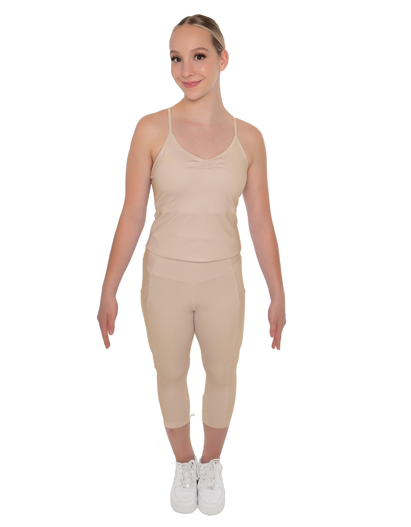 Solid Lycra Pocket Capri