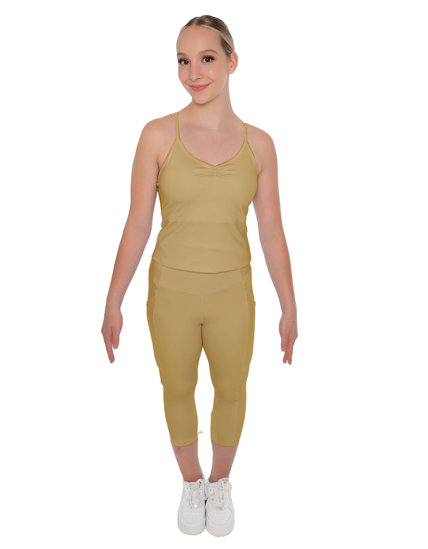 Solid Lycra Pocket Capri