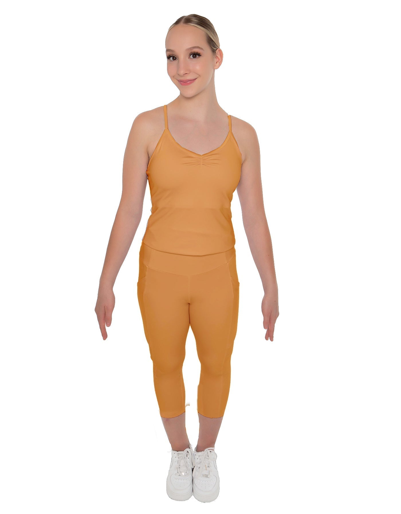 Solid Lycra Pocket Capri