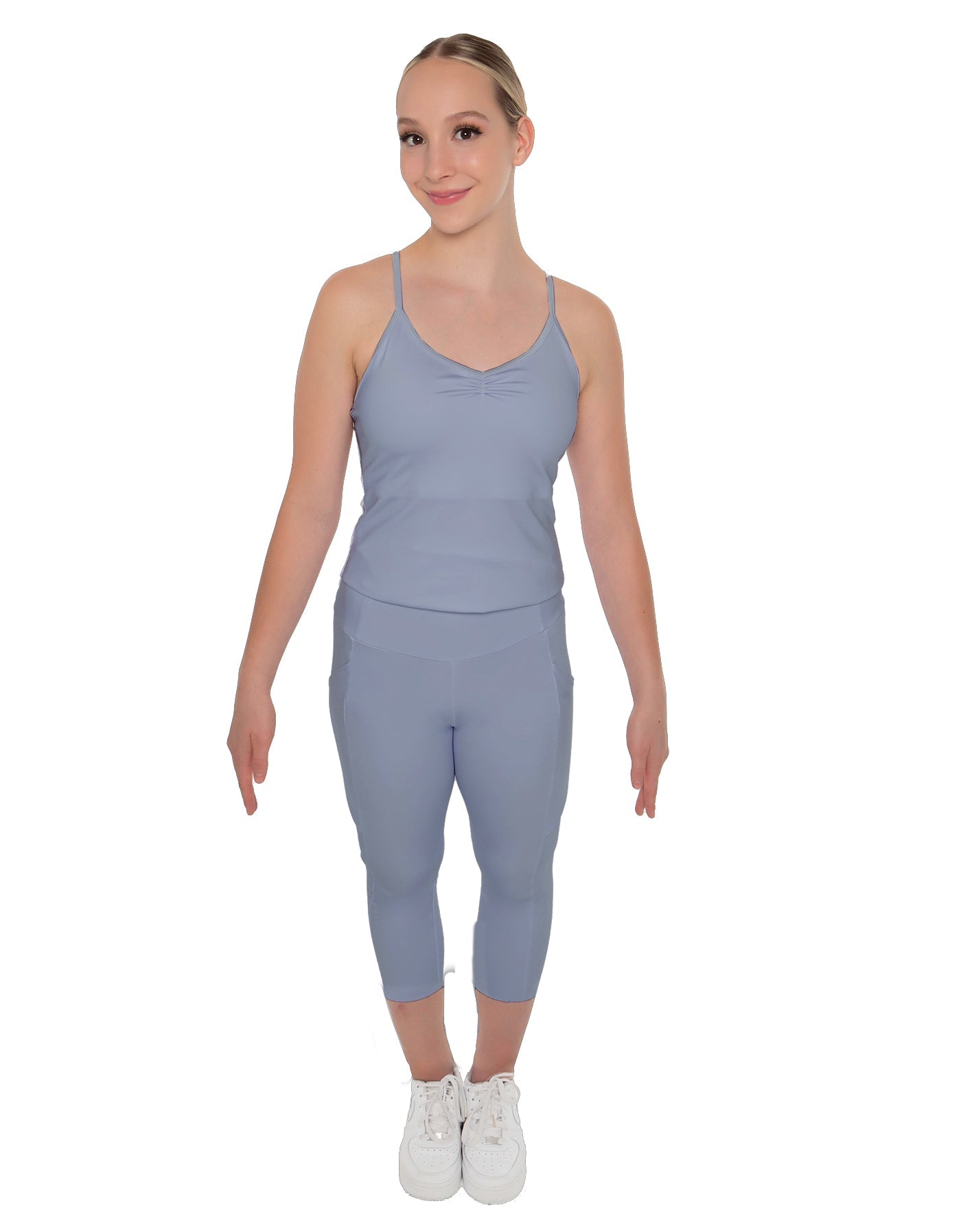 Solid Lycra Pocket Capri