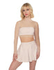 Solid Lycra Pleated Skirt with Panty