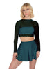 Solid Lycra Pleated Skirt with Panty