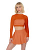 Solid Lycra Pleated Skirt with Panty