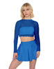 Solid Lycra Pleated Skirt with Panty