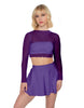 Solid Lycra Pleated Skirt with Panty