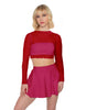 Solid Lycra Pleated Skirt with Panty