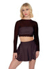 Solid Lycra Pleated Skirt with Panty