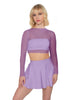Solid Lycra Pleated Skirt with Panty