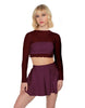 Solid Lycra Pleated Skirt with Panty