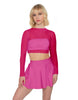 Solid Lycra Pleated Skirt with Panty