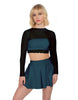 Solid Lycra Pleated Skirt with Panty