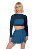 Solid Lycra Pleated Skirt with Panty