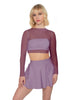 Solid Lycra Pleated Skirt with Panty