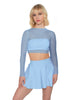 Solid Lycra Pleated Skirt with Panty