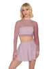 Solid Lycra Pleated Skirt with Panty