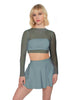 Solid Lycra Pleated Skirt with Panty