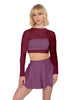 Solid Lycra Pleated Skirt with Panty