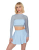 Solid Lycra Pleated Skirt with Panty