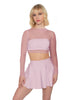 Solid Lycra Pleated Skirt with Panty