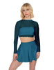 Solid Lycra Pleated Skirt with Panty
