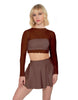 Solid Lycra Pleated Skirt with Panty