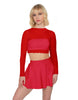 Solid Lycra Pleated Skirt with Panty