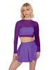 Solid Lycra Pleated Skirt with Panty