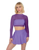 Solid Lycra Pleated Skirt with Panty