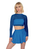 Solid Lycra Pleated Skirt with Panty