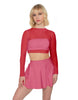 Solid Lycra Pleated Skirt with Panty
