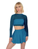 Solid Lycra Pleated Skirt with Panty