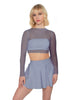 Solid Lycra Pleated Skirt with Panty