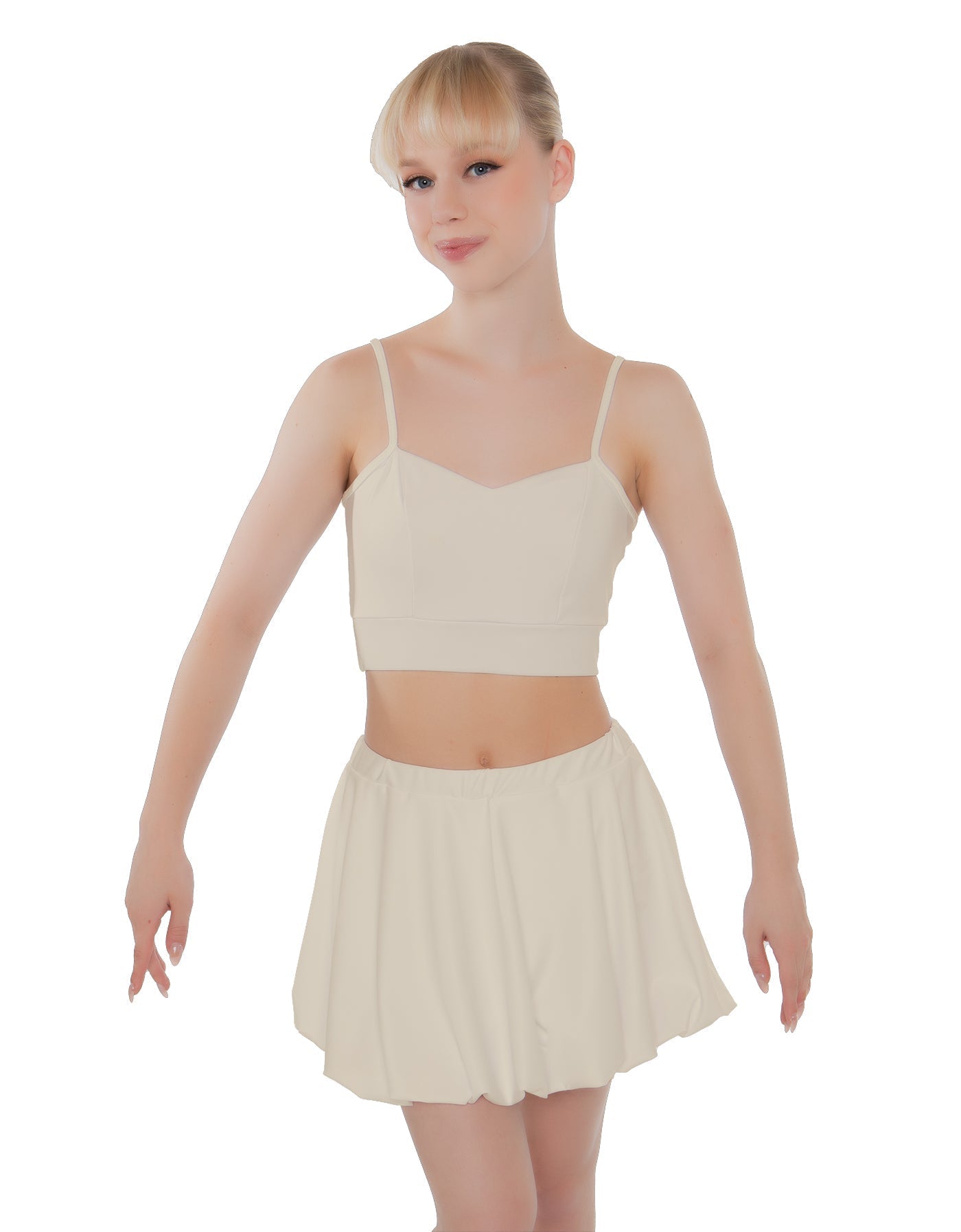 Solid Lycra Bubble Skort