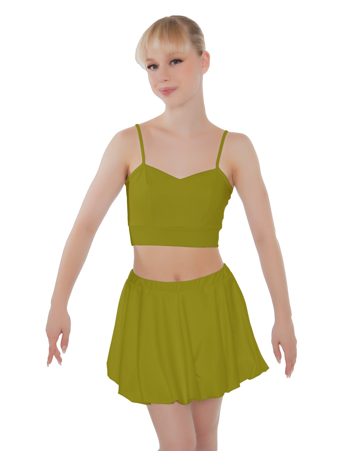 Solid Lycra Bubble Skort