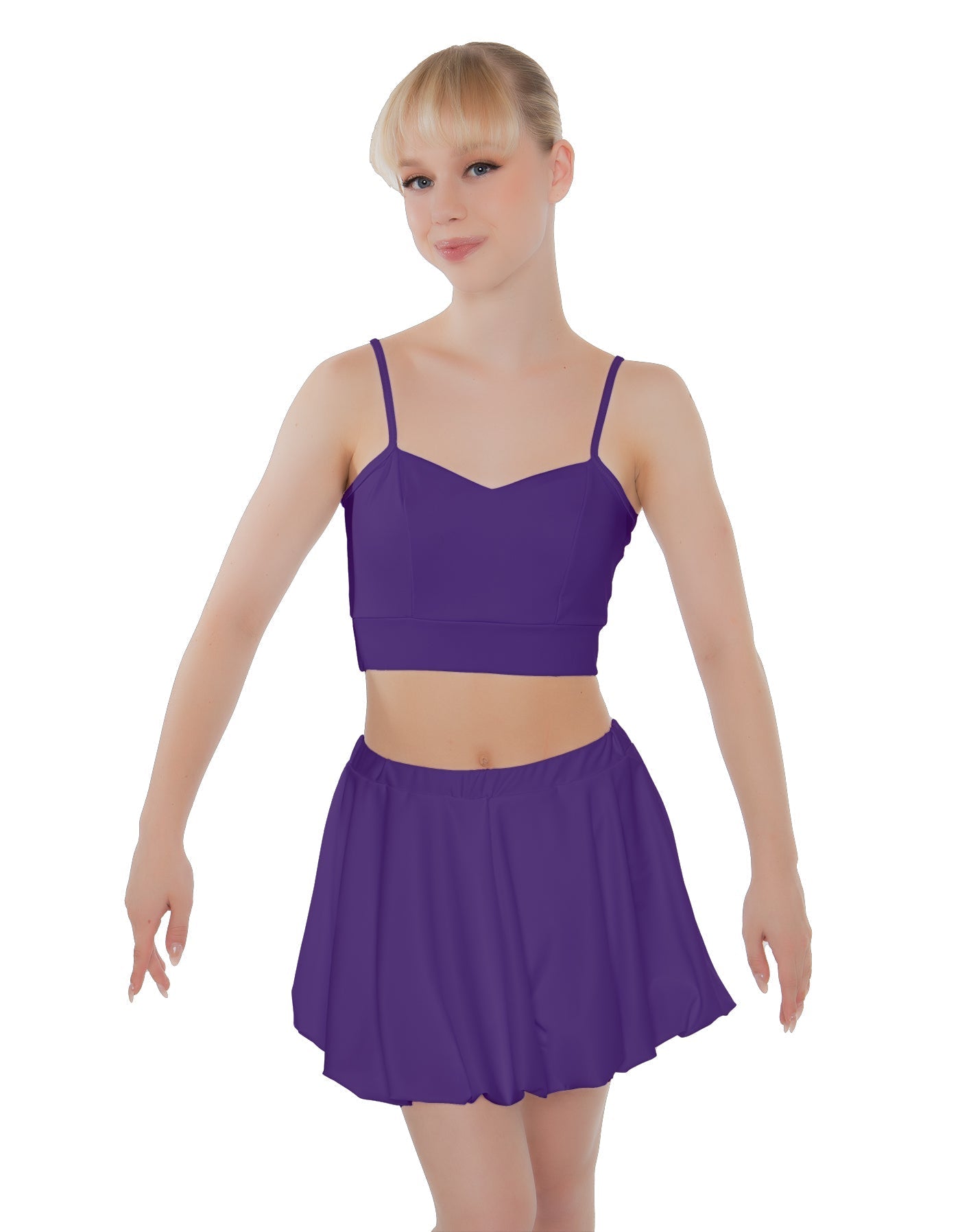 Solid Lycra Bubble Skort