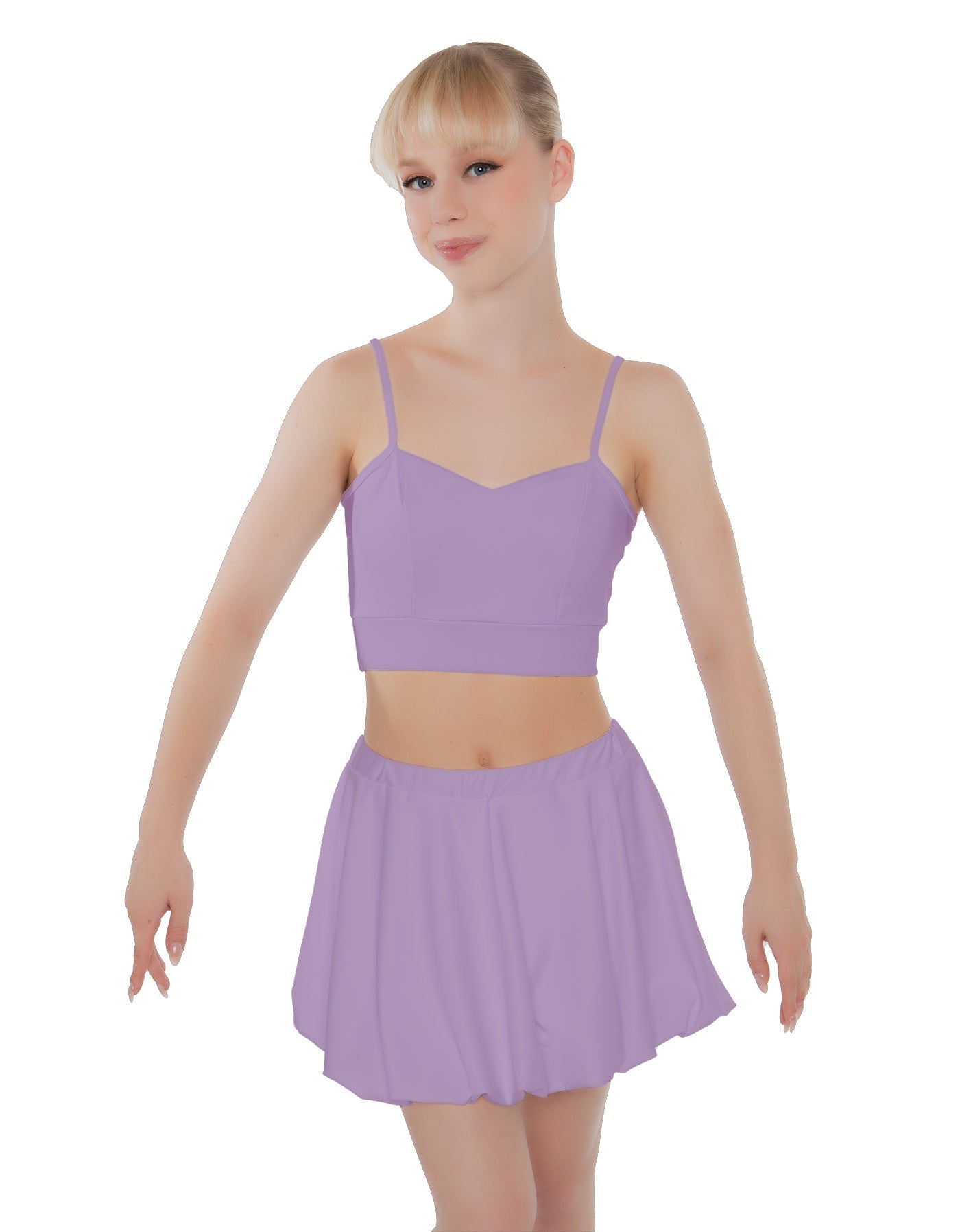 Solid Lycra Bubble Skort